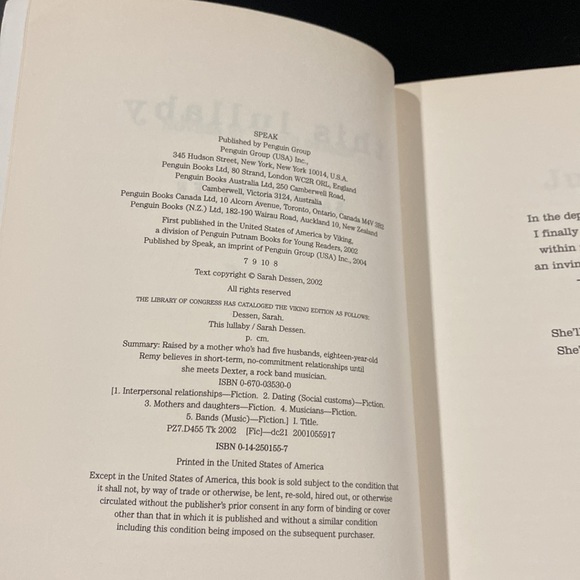 This Lullaby by Sarah Dessen - Paperback Novel - Picture 6 of 9